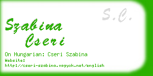 szabina cseri business card